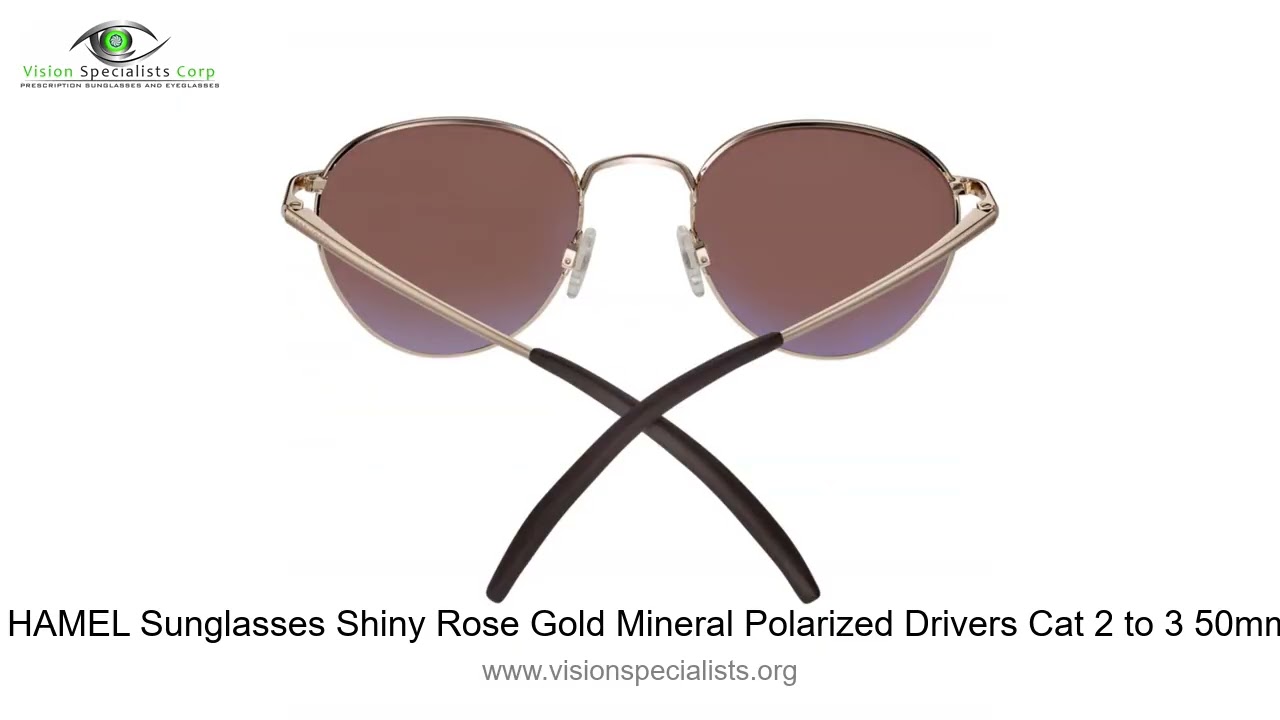 Serengeti HAMEL Sunglasses Shiny Rose Gold Mineral Polarized Drivers Cat 2 to 3 50mm   0 0 1 5