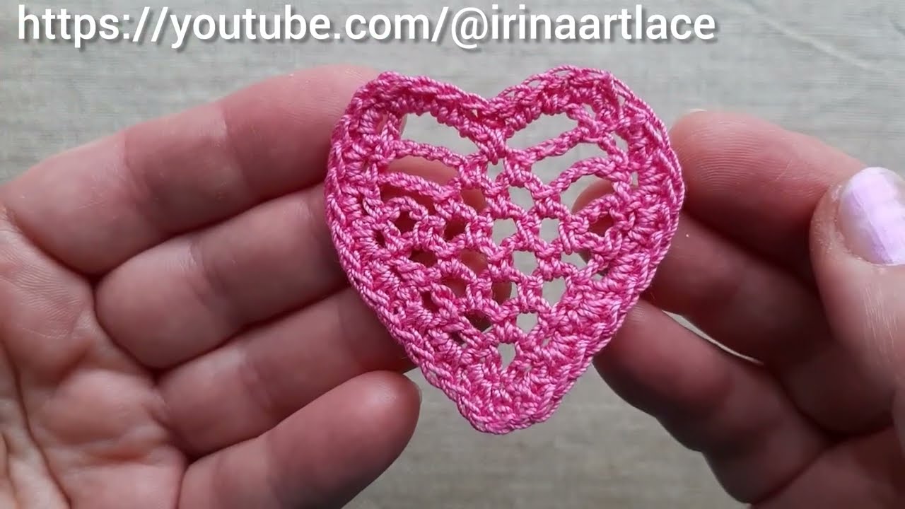 Как связать сердце крючком. Вязаный декор. 💞