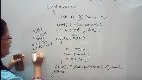 C Program to find sum of digits of a Number in Hindi | Lec18|C Programming Tutorial in Hindi