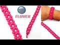 Awesome Paracord Bracelet Flowers with Flower Beads and without buckles - loop and knot