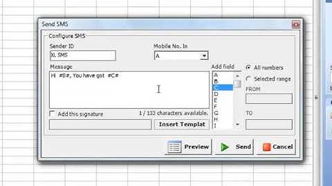 Excel SMS Plugin_Add In  - The Advanced Features.