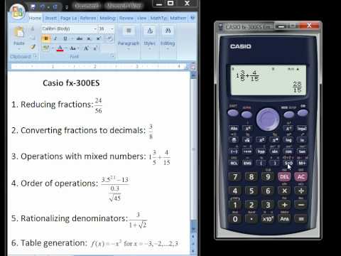 Basic Features of the Casio fx-300ES Calculator