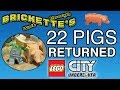 All 22 pigs caught and returned in lego city undercover please see description