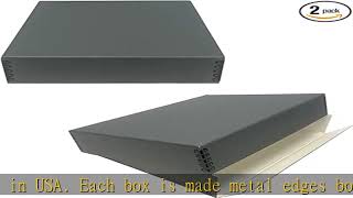 Lineco, 11x14 Black Museum Archival Storage Box, Drop Front Design, 11-1/2x15x3 in, Acid-Free with