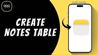 How To Make Table In Iphone Notes ?