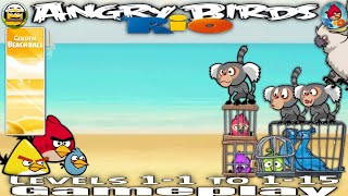 Angry Birds Rio: Golden Beach Ball [Levels 1-1 to 1-15] | (Gameplay)