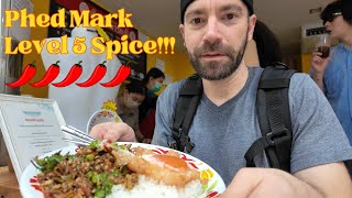 Phed Mark - Pad Kaprow Level 5 Spice - Restaurant of YouTuber Mark Wiens - Bangkok Thailand 🇹🇭