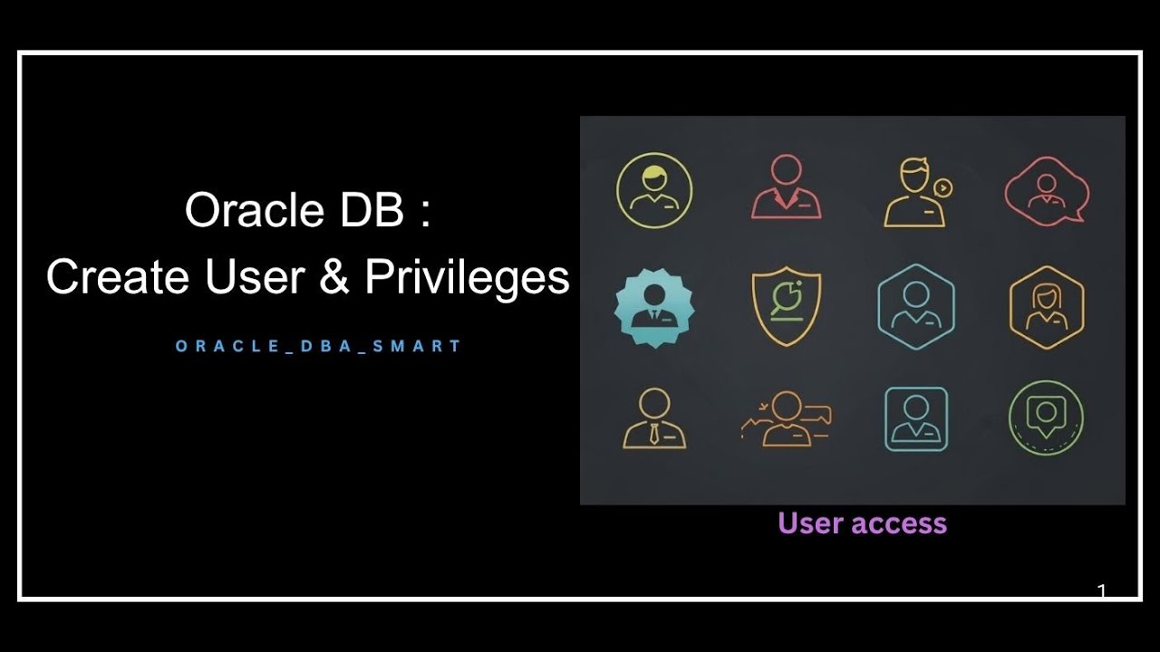 How to create user and provide the privilege in Oracle Database step by ...
