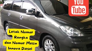 Letak nomor rangka dan nomor mesin kijang innova diesel tahun 2009