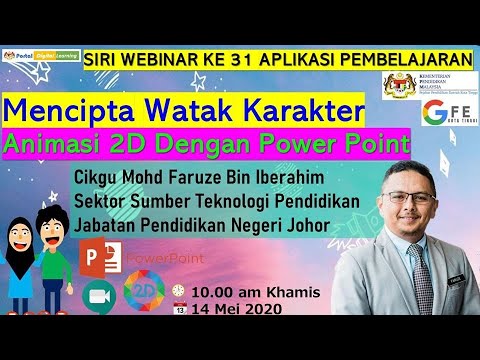 Webinar Mencipta Watak Animasi 2D Sendiri Menggunakan Powerpoint