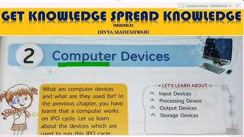 COMPUTER IT MATRIX PART-1CLASS-3 CH-2 COMPUTER DEVICES