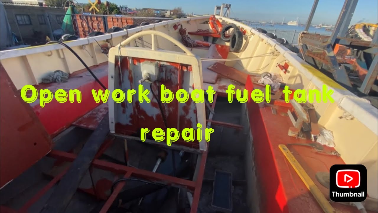 Fuel tank repair to open work boat, part 1