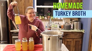 How to Pressure Can Turkey Broth