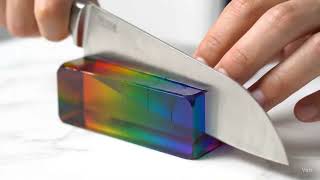 Oddly Satisfying: Dicing a Rainbow Crystal into Perfect Cubes
