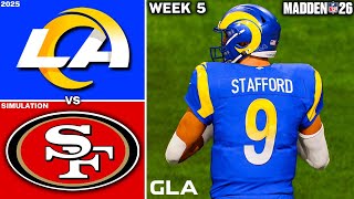 Rams vs. 49ers | Week 5 Simulation | Updated Roster | Madden 26 PS5 Gameplay