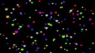 color blinking heart particles black screen background no copyright footage