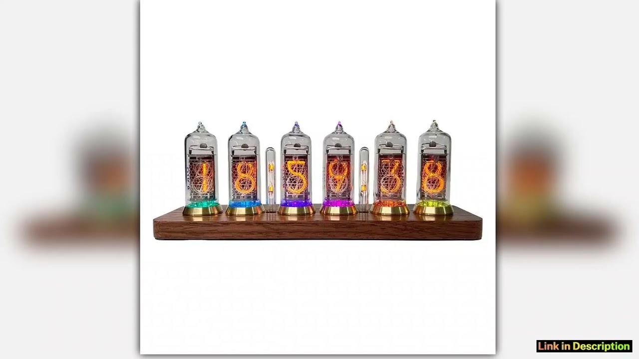IN14 Glow Tube Clock Luxury Digital Vacuum Watch Bluetooth Desktop Clocks Retro Nixie Tube LED Watc