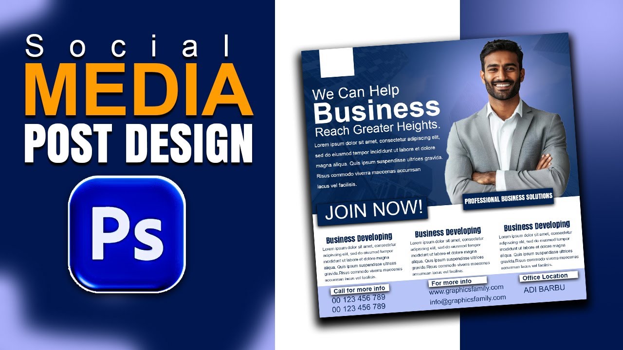 How to Design Creative Social Media Post | Photoshop Tutorial for ...