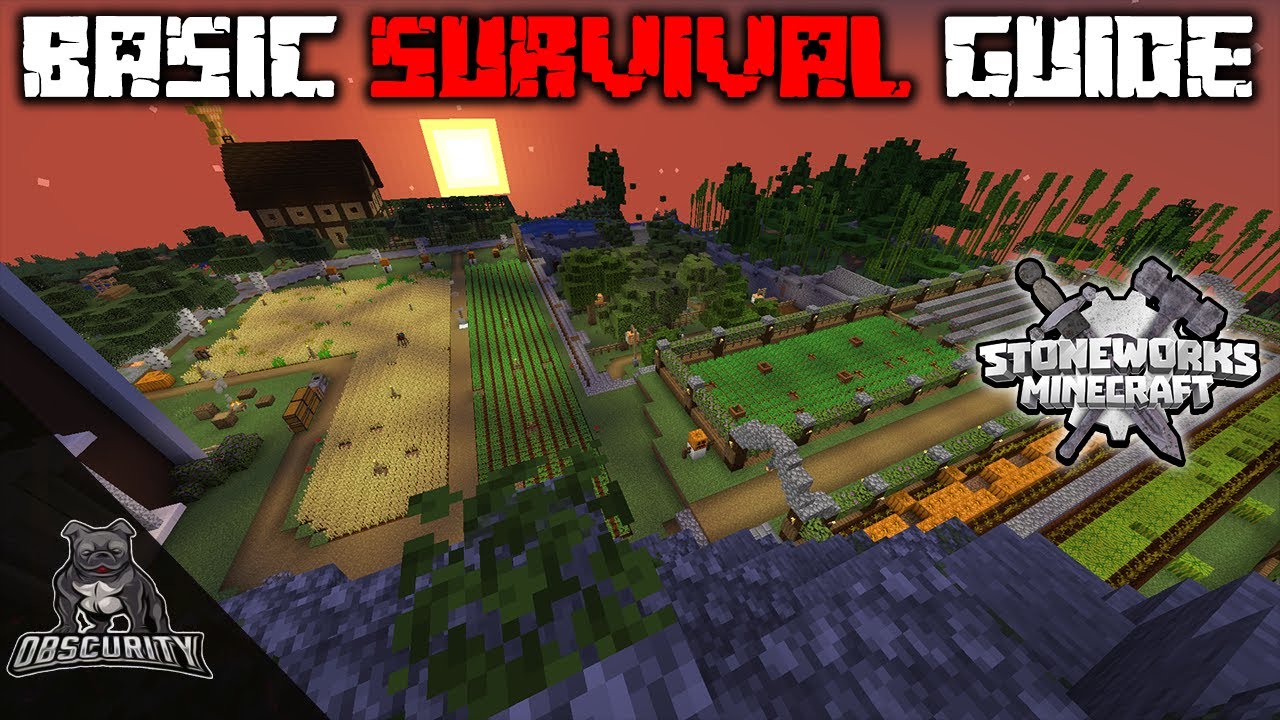 Minecraft Stoneworks Basic Survival Guide YouTube