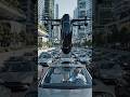 traffic jam and future car jump