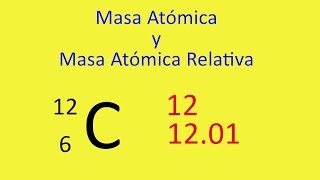 Masa Atómica y Masa Atómica Relativa