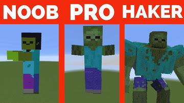 Pixel Art (NOOB vs PRO vs HACKER) Zombie in Minecraft