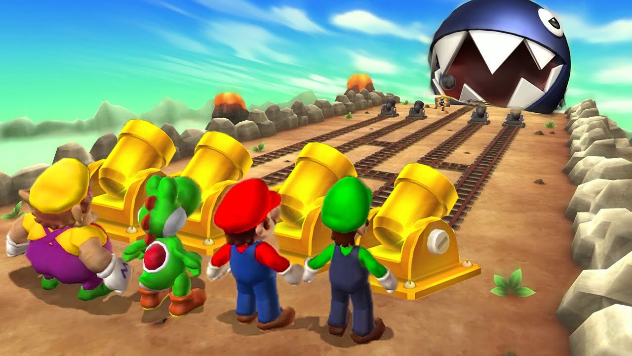 Mario Party 9 MiniGames Luigi Vs Mario Vs Yoshi Vs Wario (Master Difficulty)