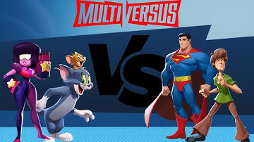 Garnet & Tom & Jerry VS Superman & Shaggy - Multiversus Gameplay