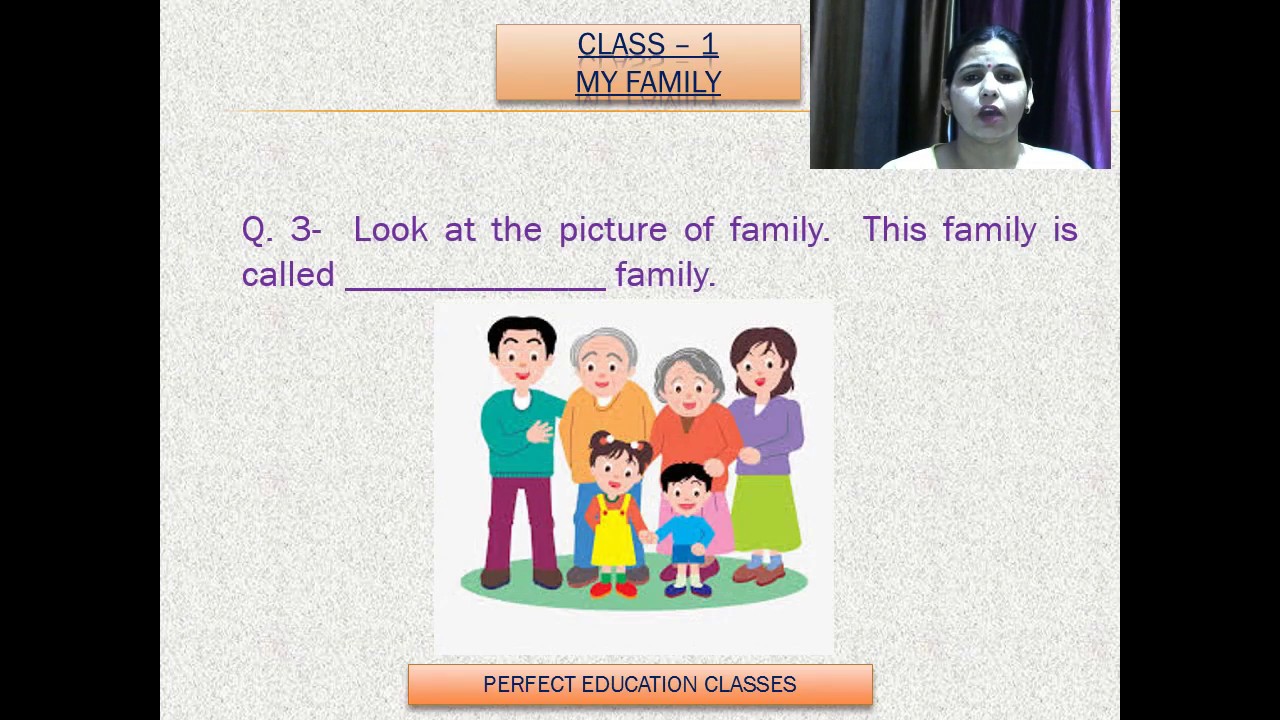 evs class 1 my family worksheet youtube