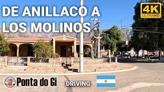 Un VIAJE de ANILLACO hasta LOS MOLINOS [COSTA RIOJANA] #driving 4K PROVINCIA DE LA RIOJA - ARGENTINA