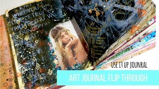 Journal Flip Through + Process Video ~ Use It Up Art Journal ~ PART 1