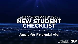 New Student CheckList - Apply for Financial Aid - File Your FAFSA