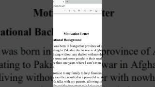 How to write a Motivation letter for scholarship?