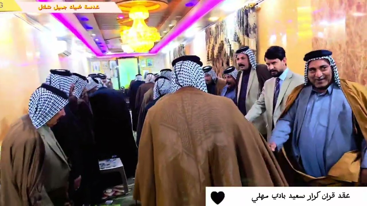 عقد قران كرار سعيد بأدي مشية عشيرة الشديدة السادة المناصير الاعرجيه الطلب كريمتهم