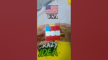 how to make usa flag with rabiks cube 😈 l #cube#shortclips#video
