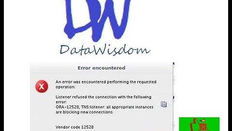 ORA 12528 | TNS:listener: all appropriate instances are blocking new connections