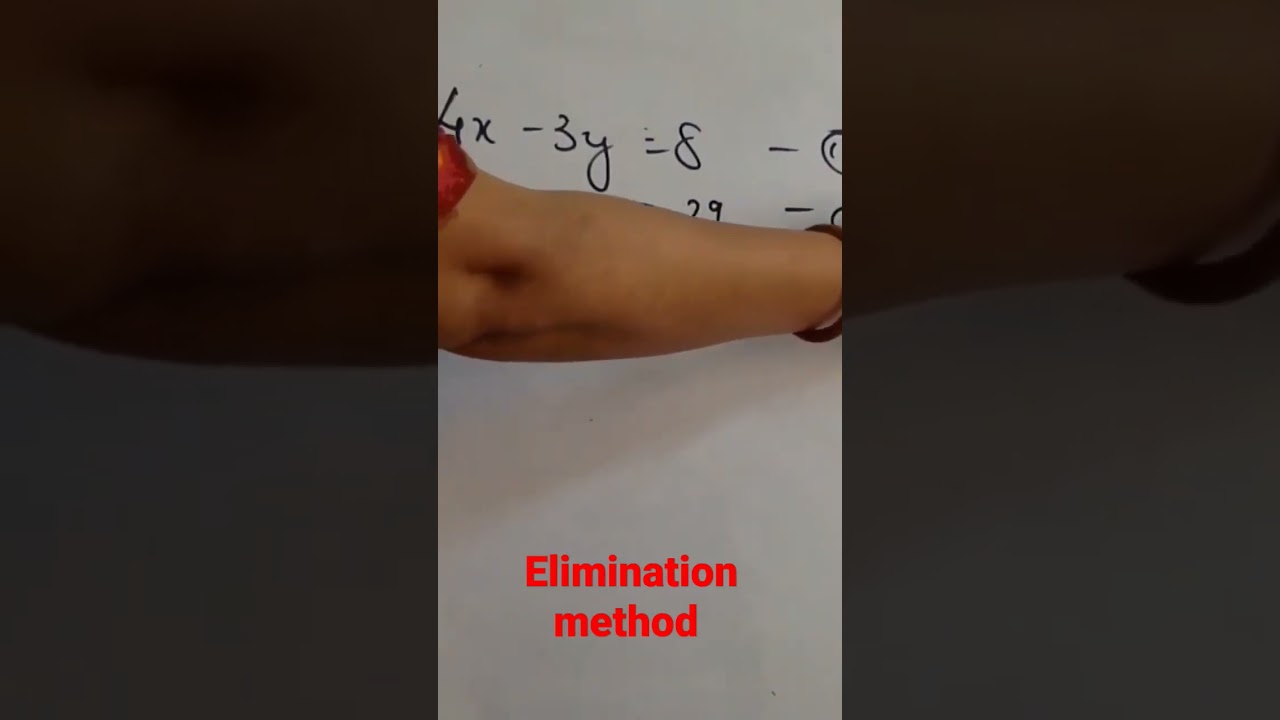 simultaneous linear equations elimination method 