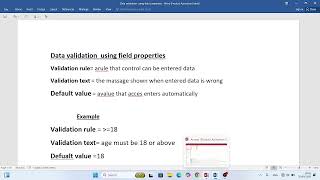 Details “Microsoft Access: data Validation – Puntland Syllabus book ” Guide