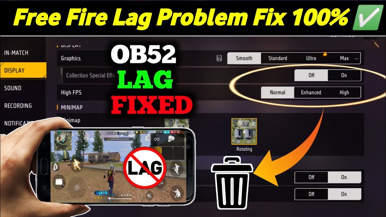 Free Fire Ob52 Update Lag Fix✅ -- After Update Free Fire Lag Problem 1Gb 2Gb 3Gb 4Gb Ram Mobile me 🔥
