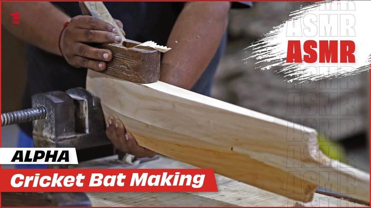 Alpha Cricket bat Making ASMR | Best Kashmir Willow Cricket Bat # ...