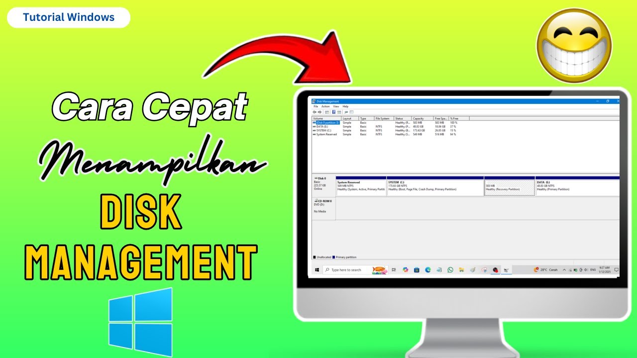 💻 Tutorial Cara Cepat Melihat Disk Management pada Laptop Kita 💻 - YouTube