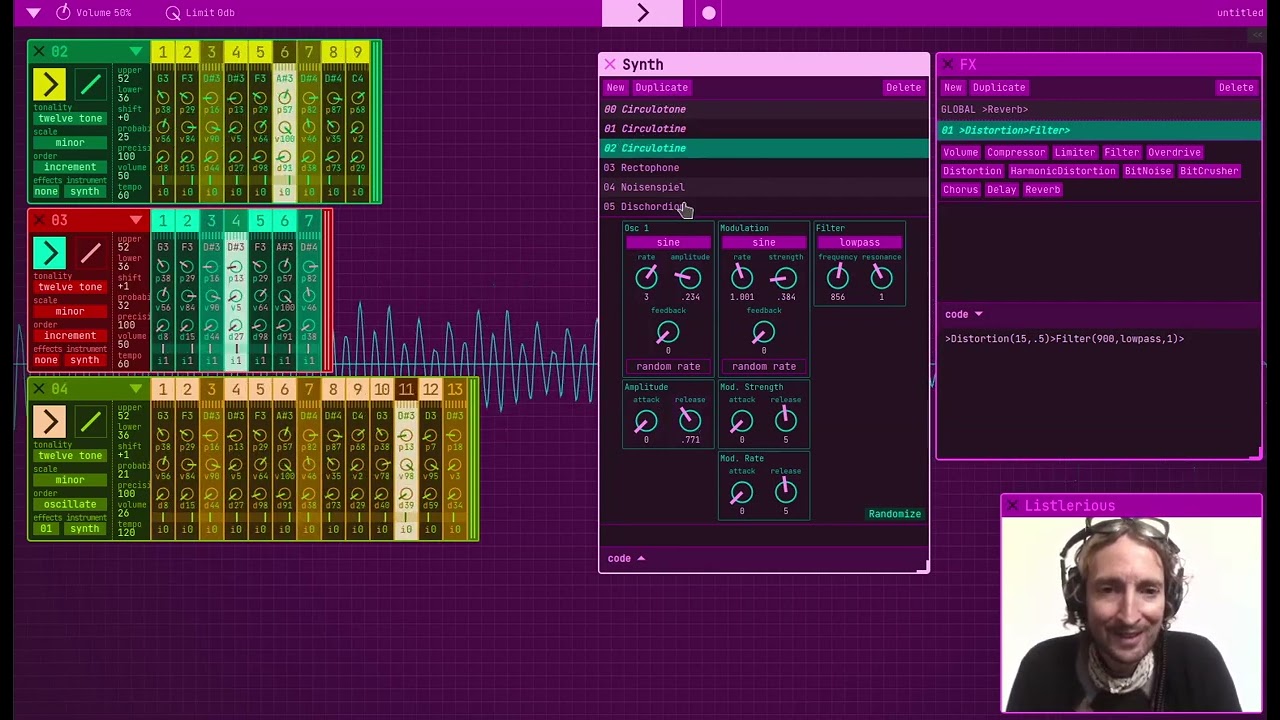 WMCP Demo: Sequencer and Synthesizer