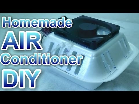 Homemade AIR Conditioner DIY - Run On Batteries And USB