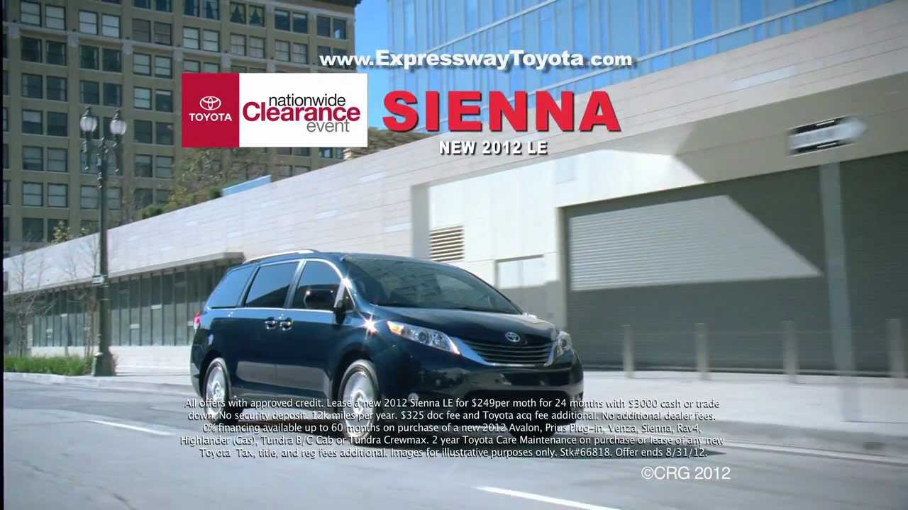 Toyota Nationwide Clearance Sienna at Expressway Toyota in Dorchester ...