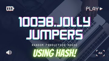 100.38 Jolly Jumpers Problem || Concept of Hashing || Online Judge || Solution in C++ language