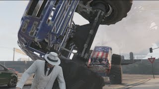 MONSTER TRUCK MADNESS! GTA Online Funny Moments with Friends screenshot 3