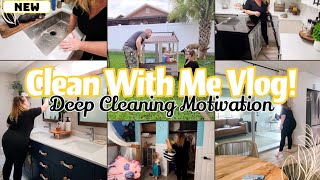 CLEAN WITH ME VLOG! Entire house deep cleaning &amp; extreme cleaning motivation 2023