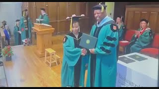 Mother perseveres at graduation, one day after son's death