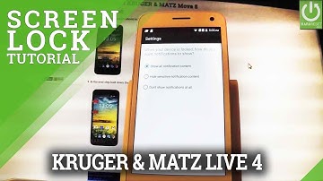 How Set Up Screen Lock in KRUGER & MATZ Move 5 - Pattern Lock