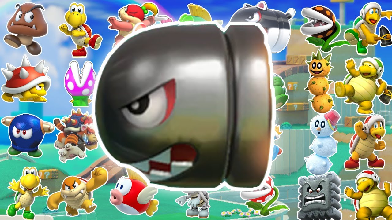 BANZAI BILL VS ALL ENEMIES | SUPER MARIO MAKER 2